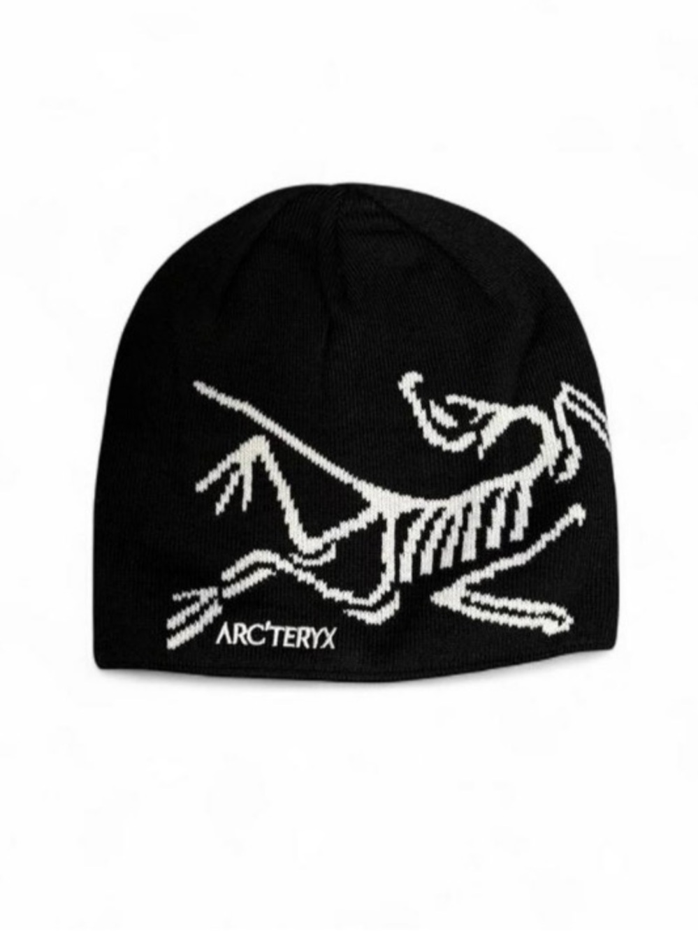 Arc'teryx Black Beanie with White Skeletal Logo